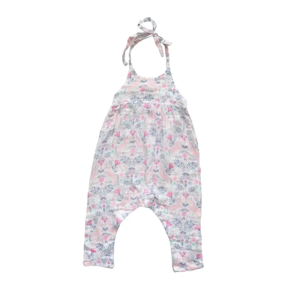 NWT Angel Dear Unicorn Muslin Romper Size 18-24m